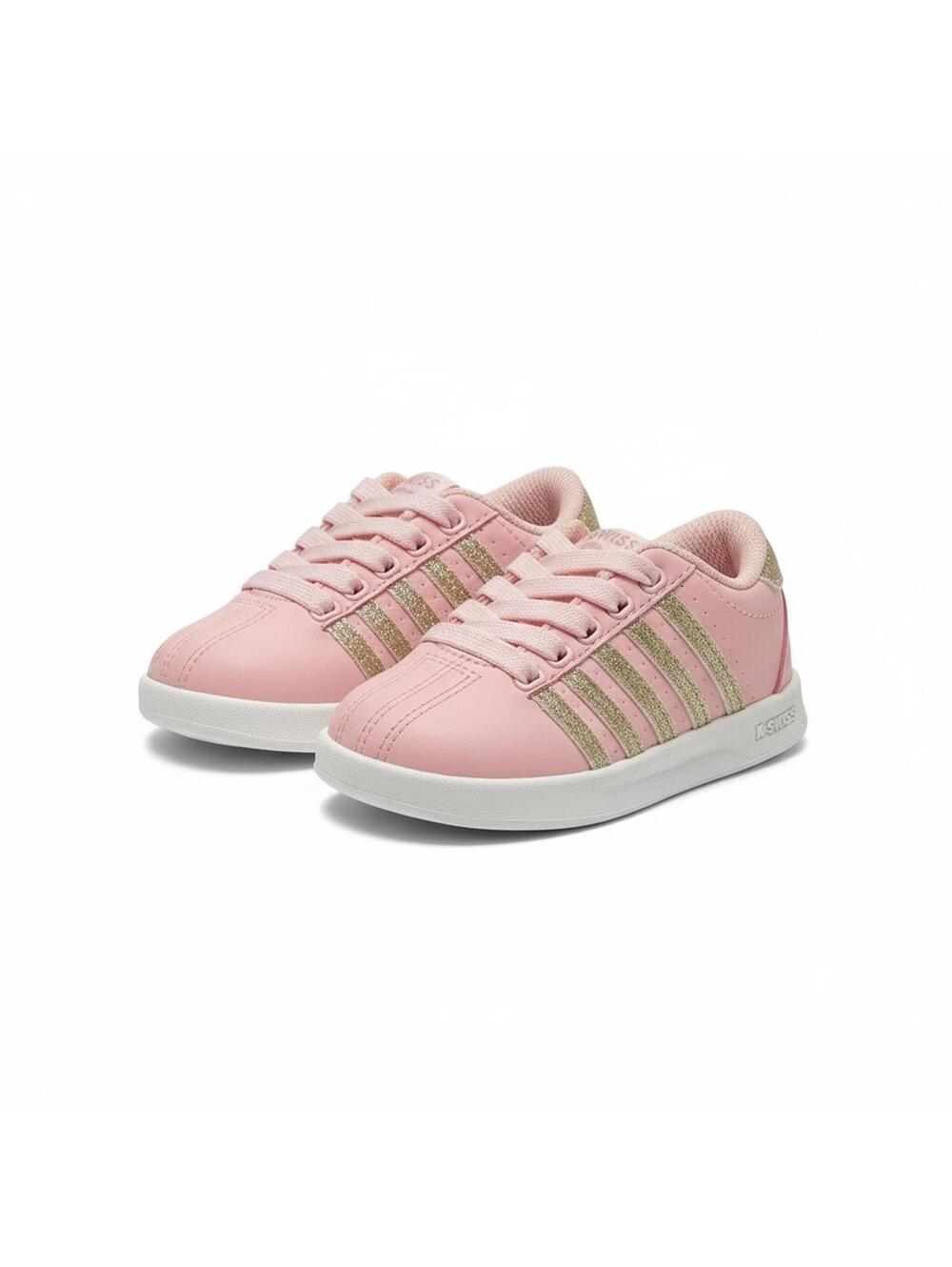 K Swiss ⌘ Gold Glitter Leather Baby Walker Sneakers ⌘ Pastel Pink ⌘ Toddler 6 ⌘